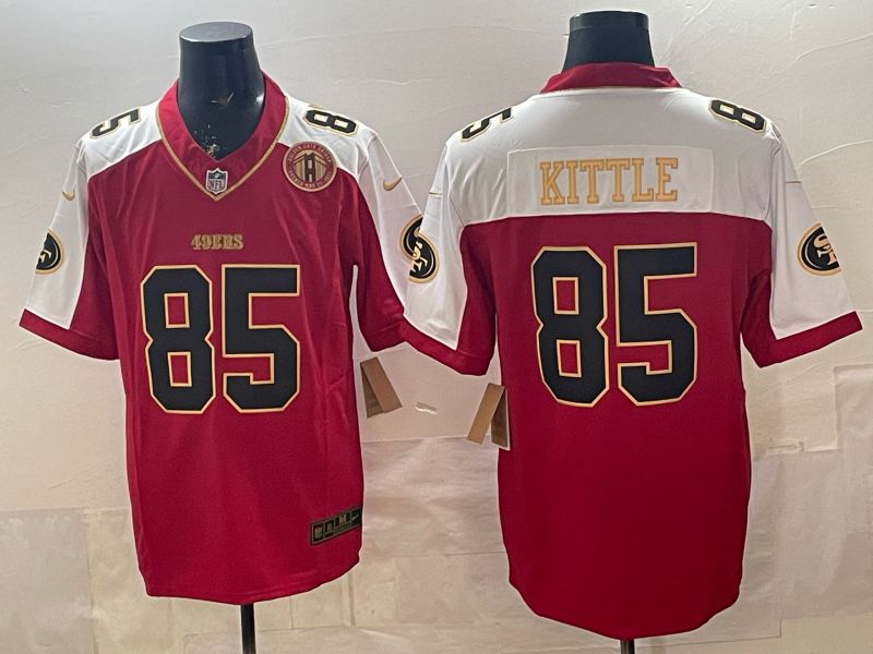 Men 2026 San Francisco 49ers #85 Kittle Red white 3th generations Nike Limited NFL Jersey style 03->san francisco 49ers->NFL Jersey